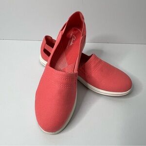 Clarks Women's Breeze Step II Pink Slip-On Shoes Sz 9.5